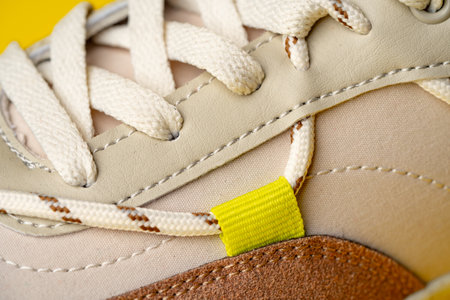 Close up shot of new sports shoeの写真素材