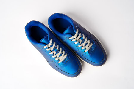 Pair of new sneakers isolated on white background