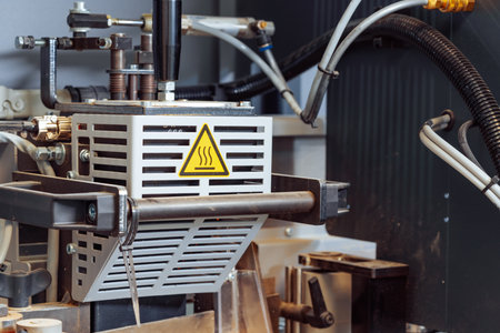 Automated carpentry workshop equipment for production of wooden furnitureの写真素材