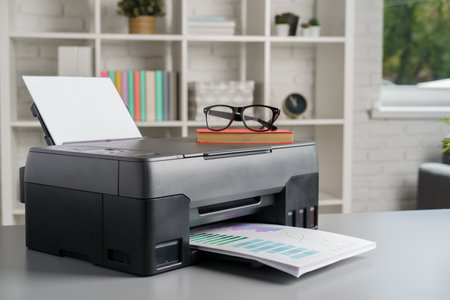 Photocopier machine for document printing in the officeの写真素材