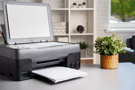 Photocopier machine for document printing in the officeの写真素材