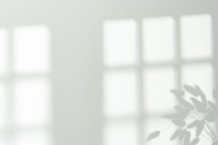 Wall with shadow pattern for product presentationの写真素材