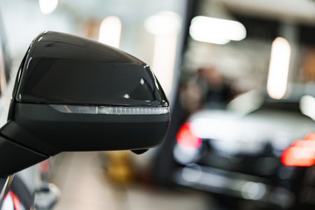 Modern car in a car service close upの写真素材