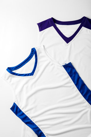 Basketball uniform on white background top view