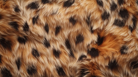Detailed view of a leopard print fabric showcasing natural patterns and textures in soft tonesの素材