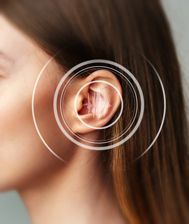 Innovative technology enhances hearing for better communication and engagement in everyday lifeの写真素材