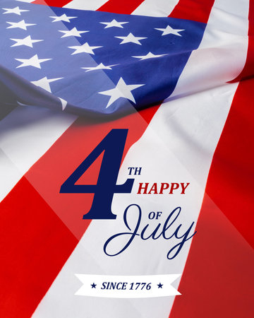 Celebrating Independence Day with a vibrant American flag display for the 4th of July observance