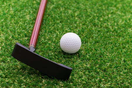 Mini golf set of equipment for indoor use