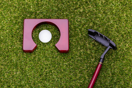 Mini golf set of equipment for indoor use