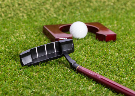 Mini golf set of equipment for indoor use