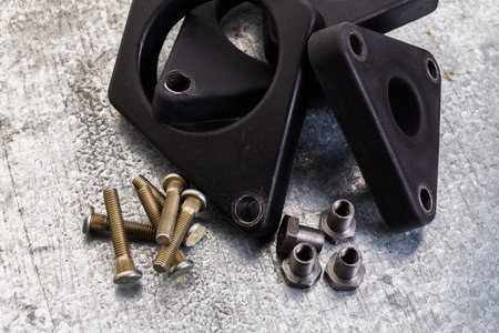 Mechanical components for assembly on a textured metallic surface