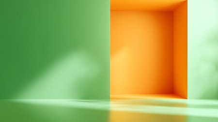 Brightly colored walls create a vibrant space for creativity and relaxationの素材