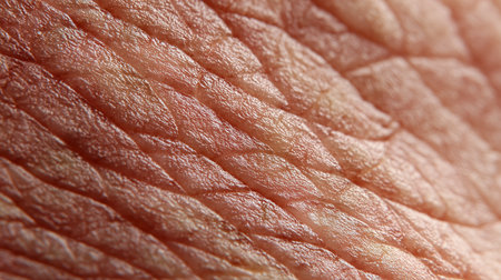 Close view of textured human skin revealing fine details and patternsの素材