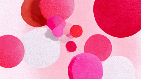 Colorful abstract circles create a vibrant pattern on a soft backgroundの素材
