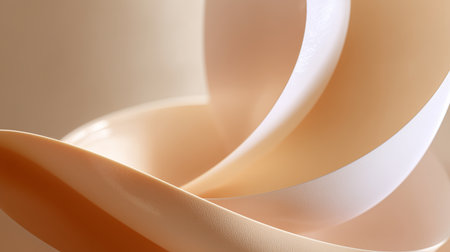 Abstract curves of soft pastel colors creating a soothing visual experience indoorsの素材