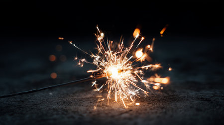 Sparking celebration at night with bright lights and energetic vibesの素材