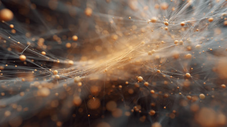 Colors blend and particles dance in a swirling abstract scene at nightの素材