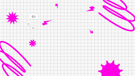 Podcast discussion on design trends with bright graphics and playful elements in a creative space