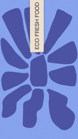 Colorful flower design celebrating Easter and fresh food on a blue backgroundの写真素材