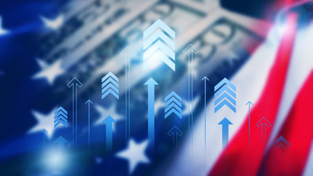 Conflict between Iran and USA affecting economic trends and public sentiment in 2023の写真素材