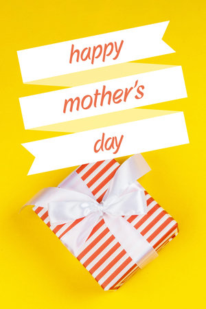 Happy Mother Day celebration on May 10 with a colorful gift and cheerful message displayed