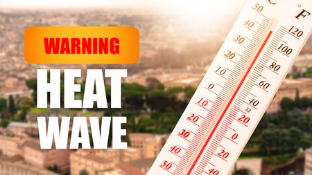 Warning of a heatwave affecting the city with rising temperatures impacting daily life and activities for residents