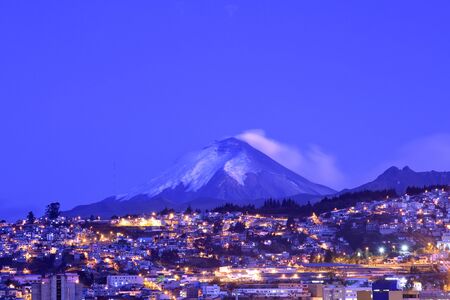 Smoking volcano in the morning. Cotopaxi, Ecuador.の写真素材