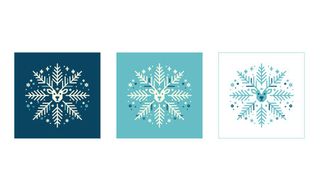 Snowflake in the shape of a reindeer.のイラスト素材