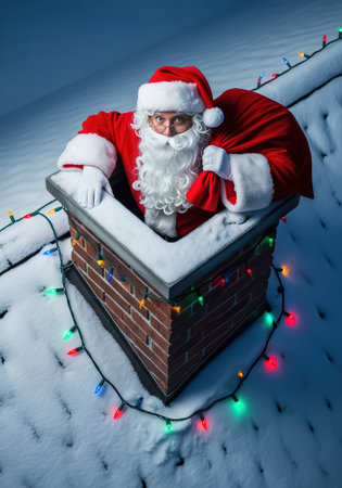 Santa Claus Caught in the Chimneyの素材