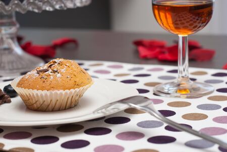 chocolate muffinの写真素材