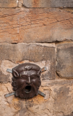 close-up of a detail of a fountain in Edinburghの写真素材