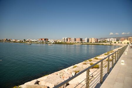 Touristic harbor of Manfredonia by Morning at Summerの写真素材