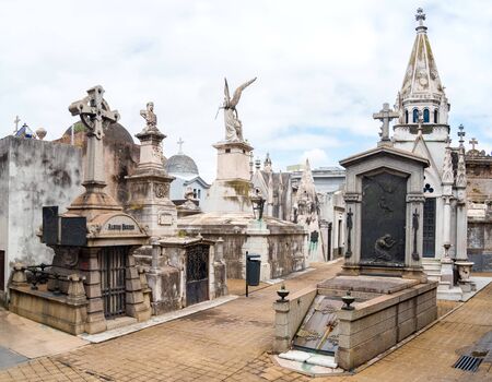 Buenos Aires, Argentina - March 2016. La Recoleta Cemetery (Spanish: Cementerio de la Recoleta) is a cemetery located in the Recoleta neighbourhood of Buenos Aires, Argentina. It contains the graves of notable peopleのeditorial素材