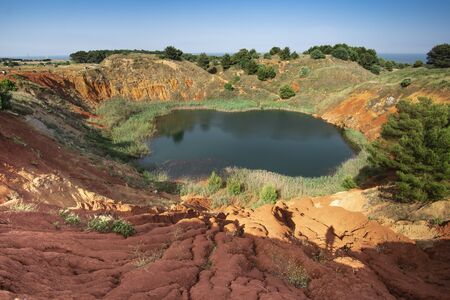Otranto's bauxite quarry in Salento - Pugliaの写真素材