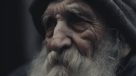 Portrait of elderly man, generative aiの素材