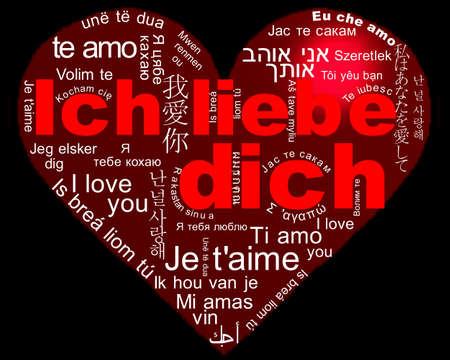 I love you - Ich liebe dichの写真素材