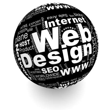 webdesign oriented words on the ballの写真素材