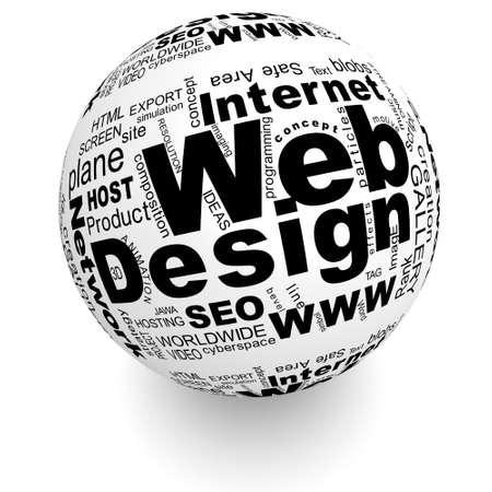 webdesign oriented words on the ballの写真素材