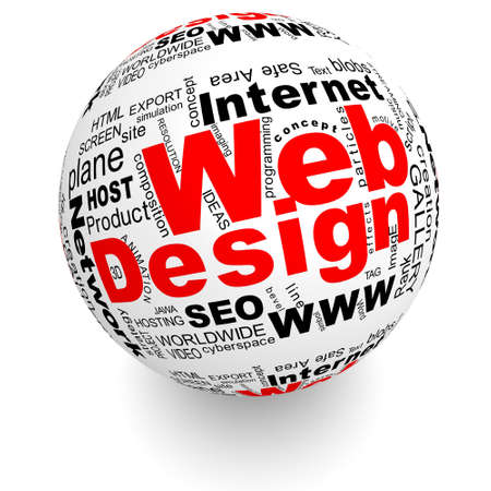 webdesign oriented words on the ballの写真素材