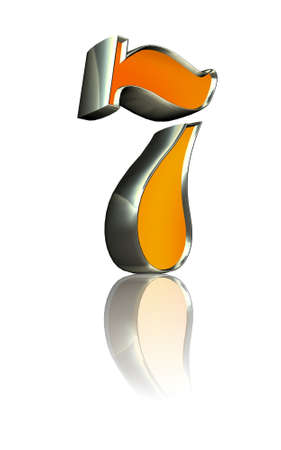 3d golden sign 7の写真素材