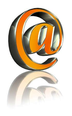 3d golden sign @の写真素材