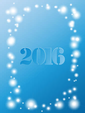 2016 year on radiant backgroundのイラスト素材