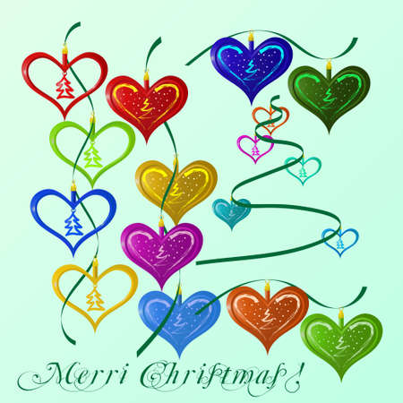 A set of Christmas and new year decorationsのイラスト素材