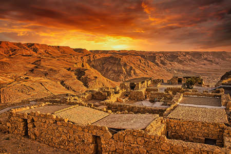 Masada (Massada) is one of Israel's most popular tourist attractions: Ancient Fortification...