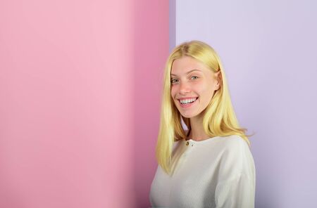 Perfect smile and white teeth. Happy girl. Beautiful smiling woman with clean skin, natural make-up....