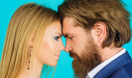 Relationships. Couple in love. Sexy couple in tender passion.の写真素材