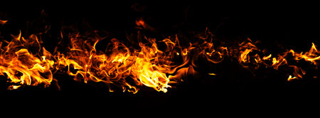 Fire abstract blaze motion. Fire intense burning effect. Fire hot flame background. Fire dramatic...