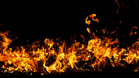 Fire abstract heat motion. Fire intense burning pattern. Fire dramatic flame energy. Fire glowing...