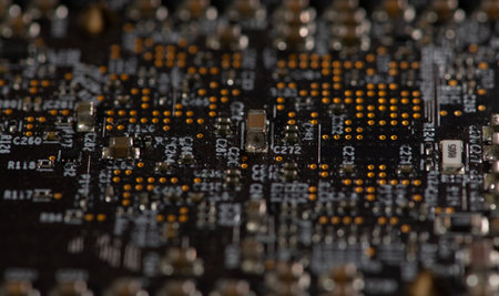 Circuit board with cpu processor. Circuit board for computing hardware. Circuit board in computer...