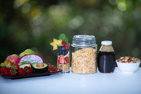 Healthy food made from whole foods. Healthy food supporting clean diet. Healthy food for natural...